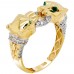 Χρυσό δαχτυλίδι πάνθηρες Κ14